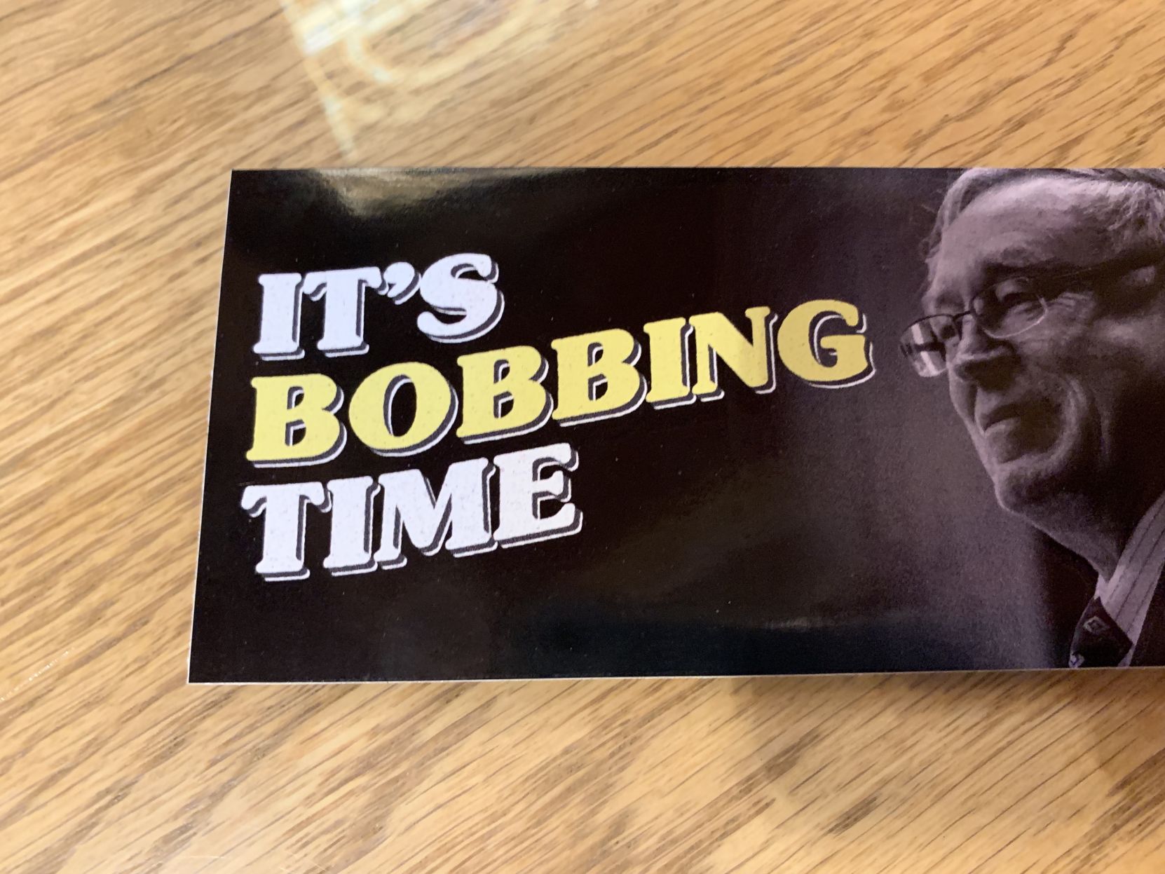 Bobbing bumper sticker